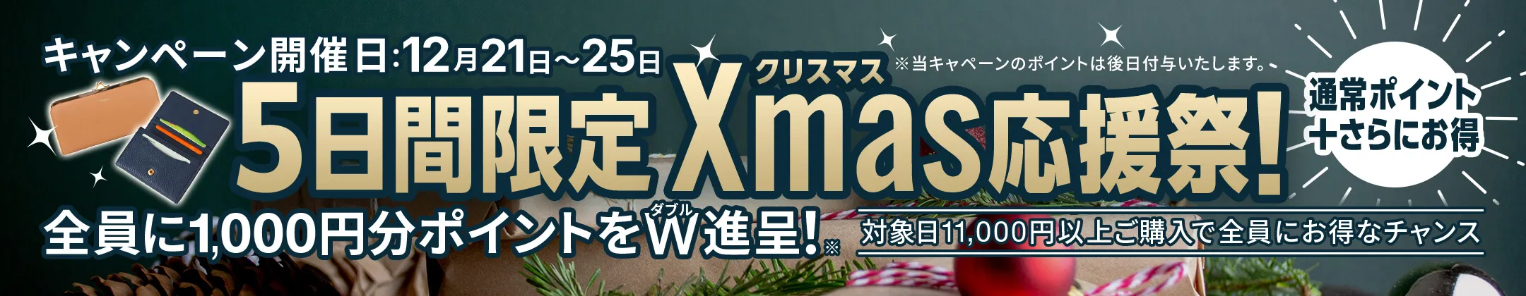 5日間限定 Xmas応援祭！