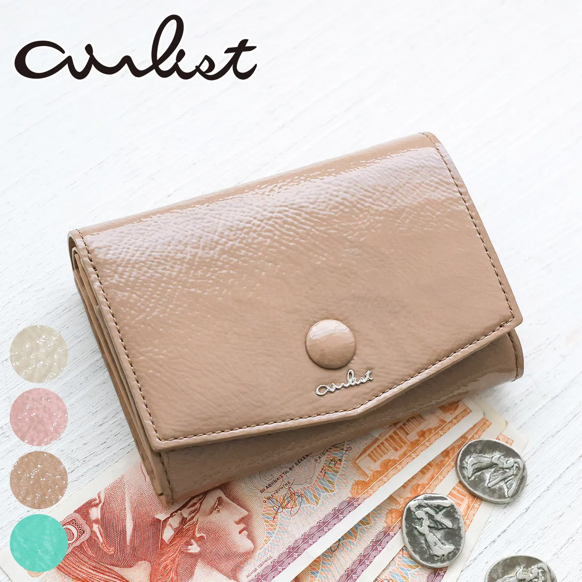 [ 2026年 春夏新作 ] airlist エアリスト Moelleux モワル 小銭入れ付き二つ折り財布 24897