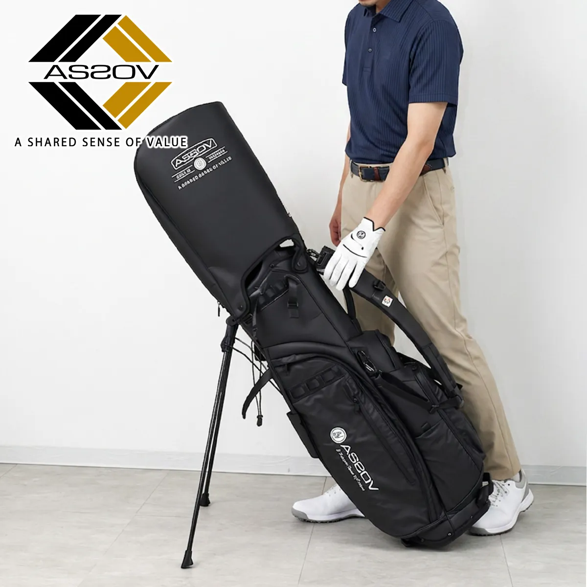 AS2OV アッソブ GOLF POLYCA キャディバッグ 622500