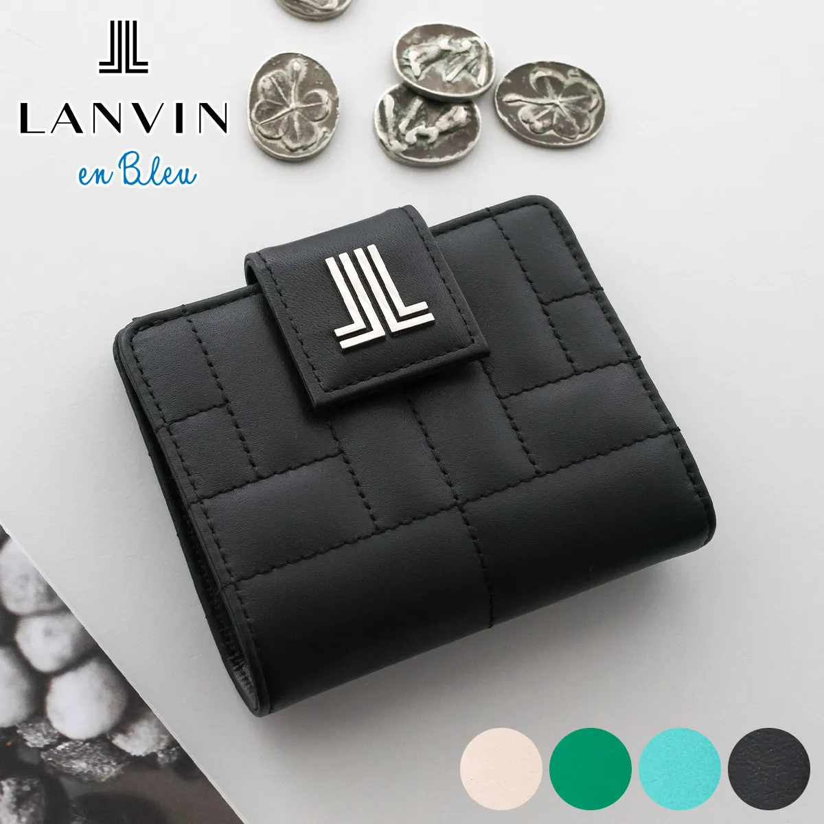 LANVIN en Bleu ランバン オン ブルー ベルシー 小銭入れ付き二つ折り財布 482663