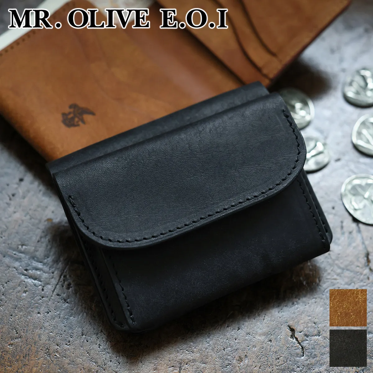 MR.OLIVE E.O.I ミスターオリーブ イーオーアイ  PUEBLO LEATHER プエブロレザー MINI WALLET ME116P