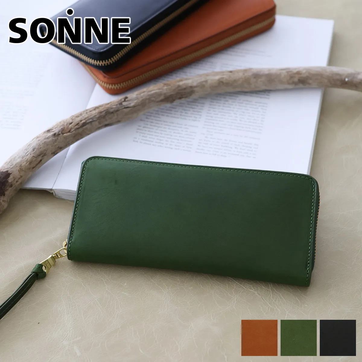 [ 2025年 秋冬新作 ] SONNE ゾンネ LISVERO リスヴェロ ラウンドファスナー長財布 SO-SOMN001