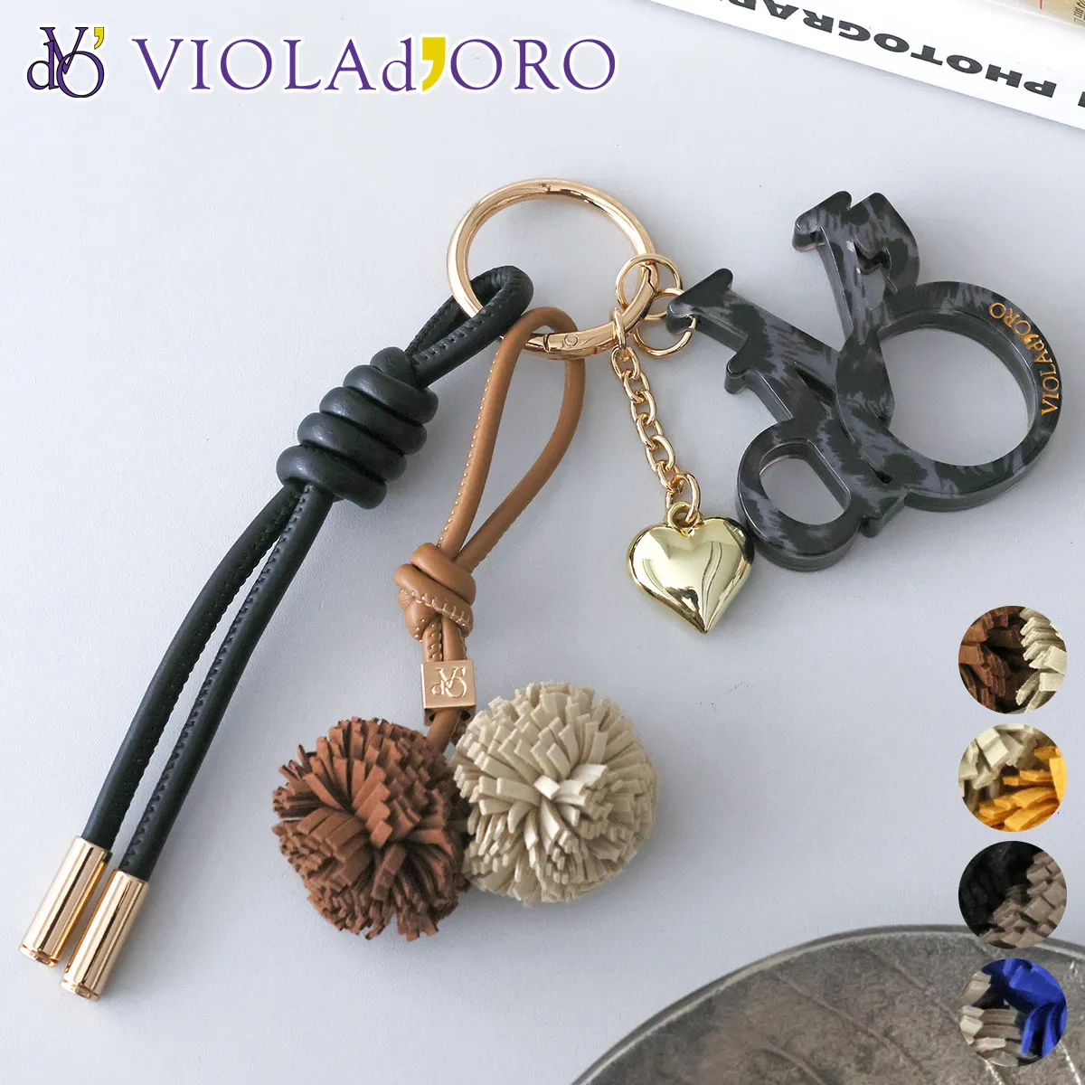 VIOLAd'ORO ヴィオラドーロ BIANCA ビアンカ バッグチャーム V-5079