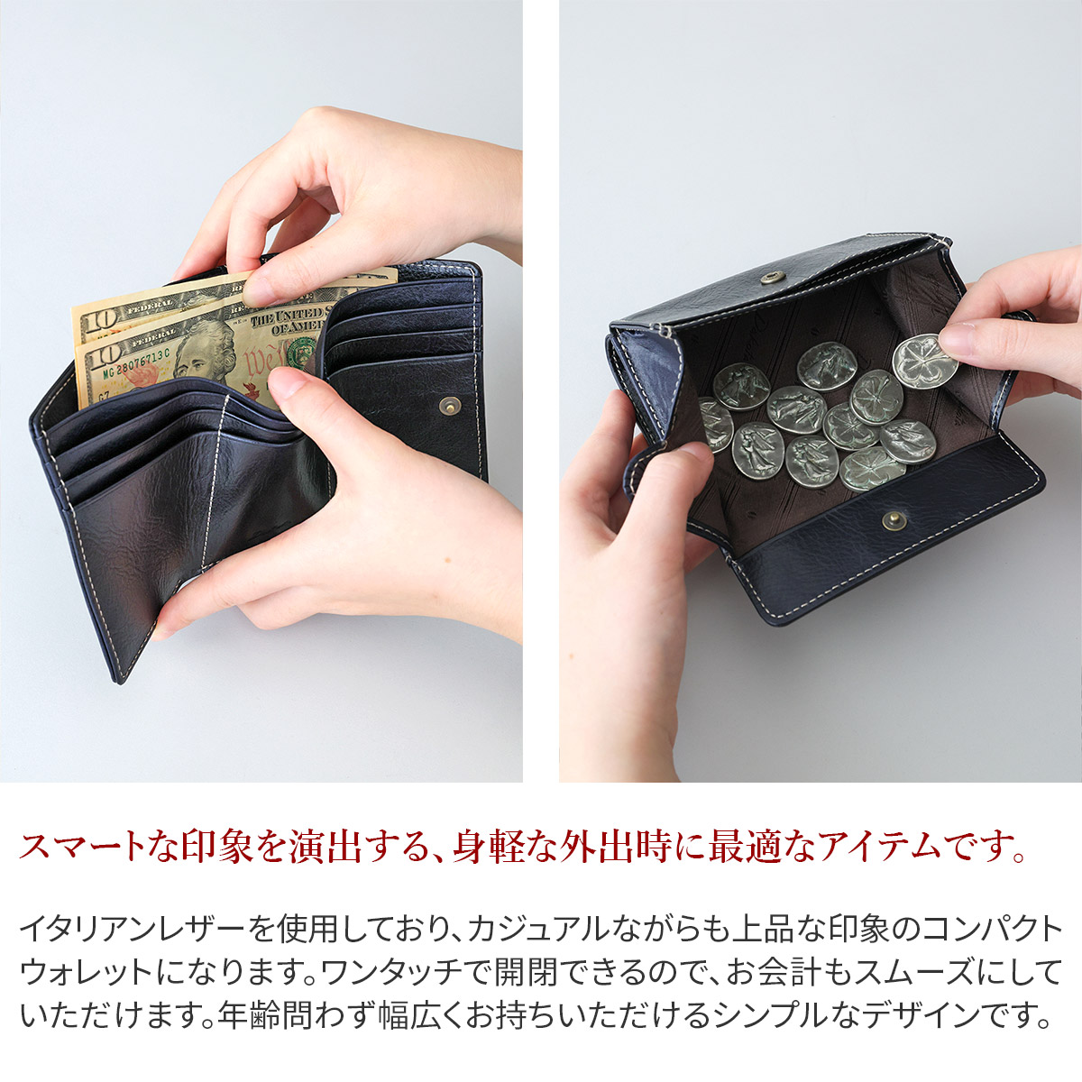 Dakota ダコタ フォンス 小銭入れ付き三つ折り財布 0035890（0034890）
