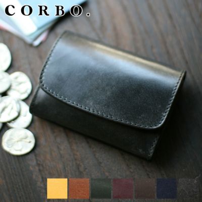 CORBO. コルボ -face Bridle Leather- フェイス ブライドルレザー シリーズ Ｗカブセ カードコインケース 1LD-0221