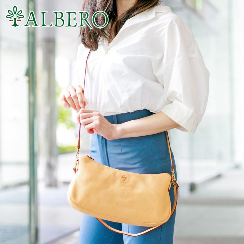 【新品】ALBERO アルベロ ヌメ革 2WAY バッグ日本製