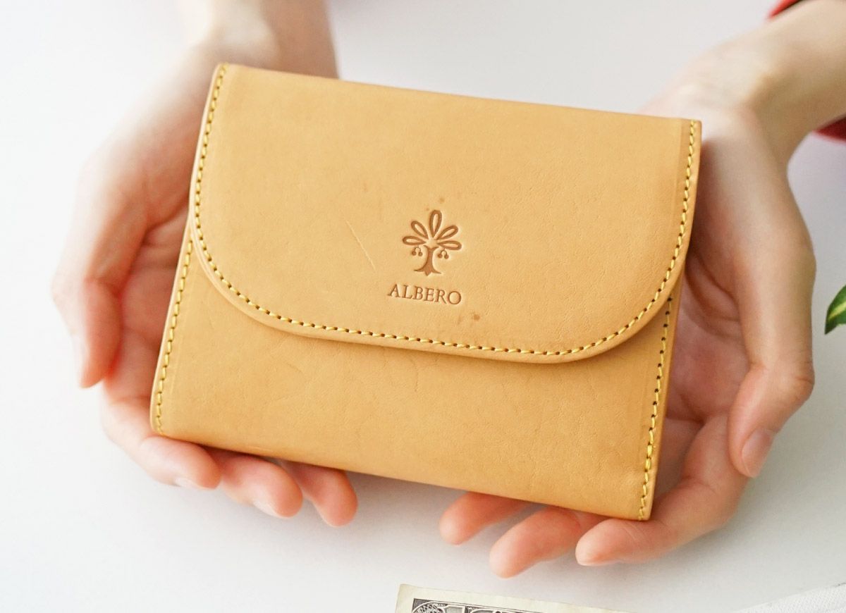 ALBERO アルベロ NATURE ナチュレ 小銭入れ付き二つ折り財布 5345