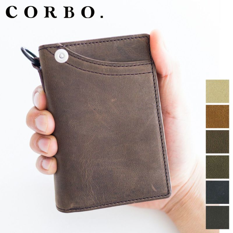 コルボ CORBO. クレイワークスホース 二つ折り財布 縦型 CO-8JF-9978-BE ベージュ 通販