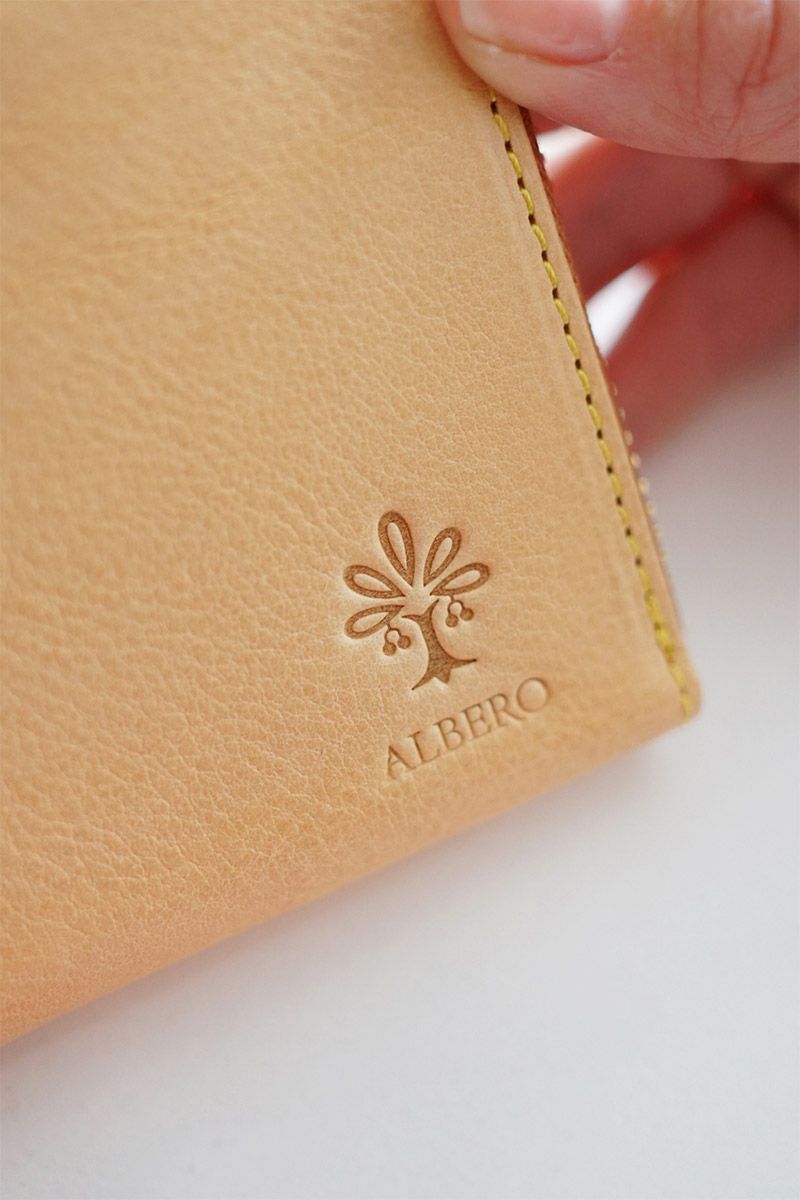 ALBERO アルベロ NATURE ナチュレ 小銭入れ付き二つ折り財布（ラウンドファスナー式） 5373