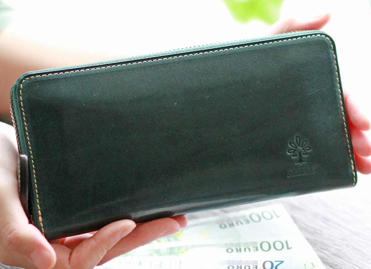 ALBERO アルベロ OLD MADRAS オールドマドラス 小銭入れ付き長財布（ラウンドファスナー式） 6523