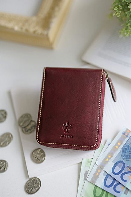 ALBERO アルベロ OLD MADRAS オールドマドラス 小銭入れ付き二つ折り財布（ラウンドファスナー式） 6525