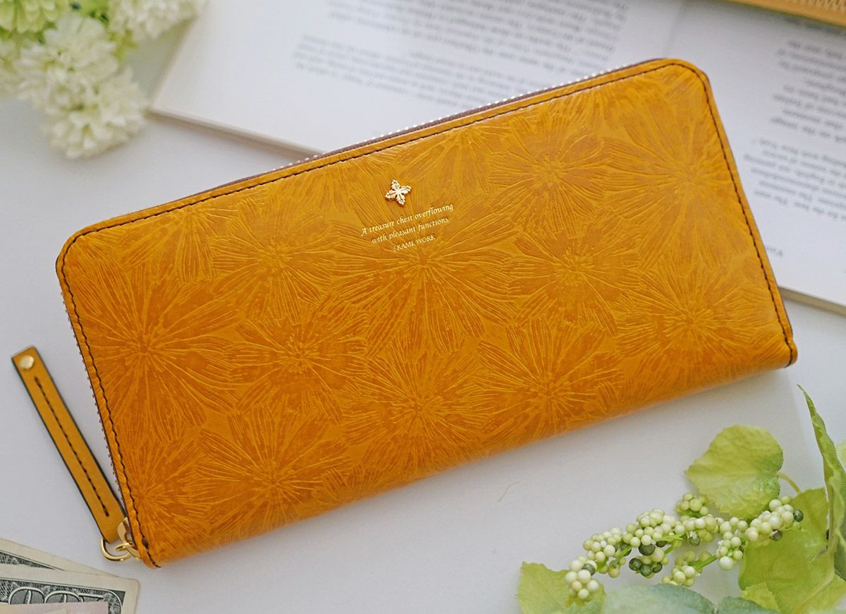 FRAME WORK フレームワーク マニフィーク 小銭入れ付き長財布（ラウンドファスナー式） 0041912