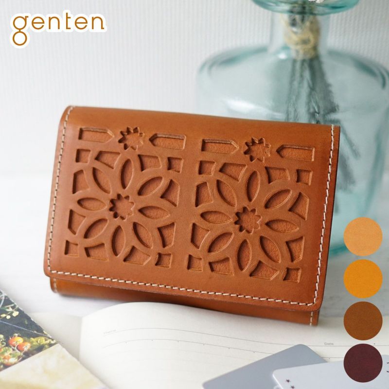 genten ゲンテン cut work カットワーク カードケース 40606(31630)