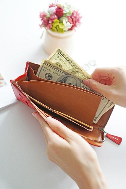 genten ゲンテン cut work カットワーク 小銭入れ付き長財布（L字ファスナー式） 40609(31633)