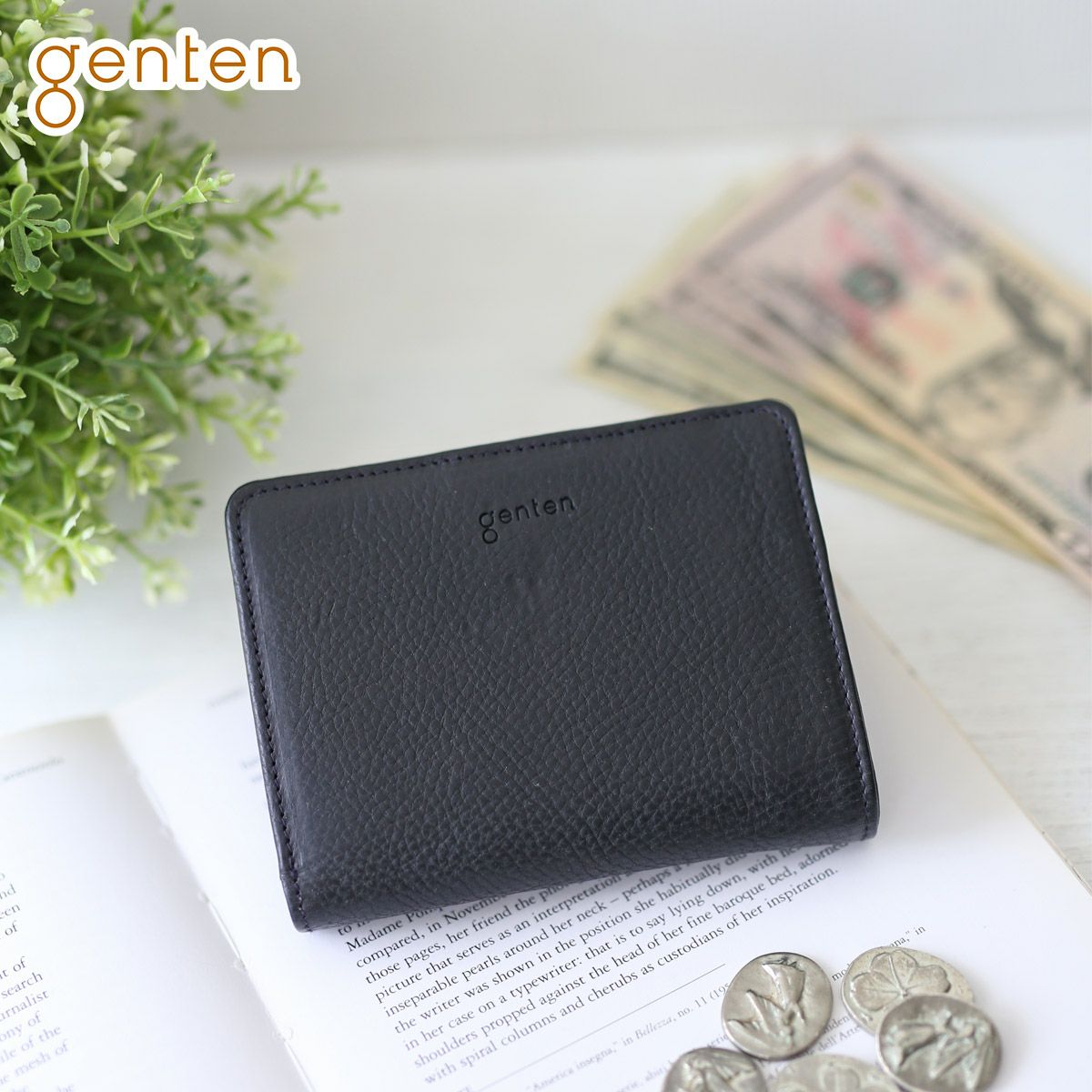 genten ゲンテン TOSCA トスカ 小銭入れ付き二つ折り財布 40557