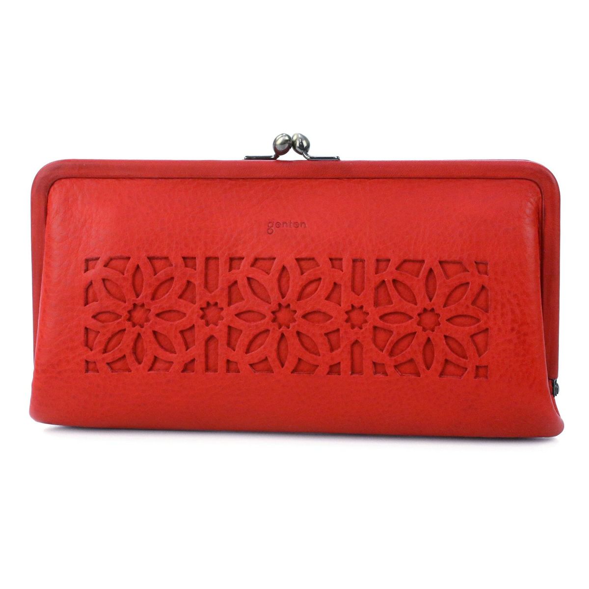 genten ゲンテン cut work カットワーク がま口長財布 40618