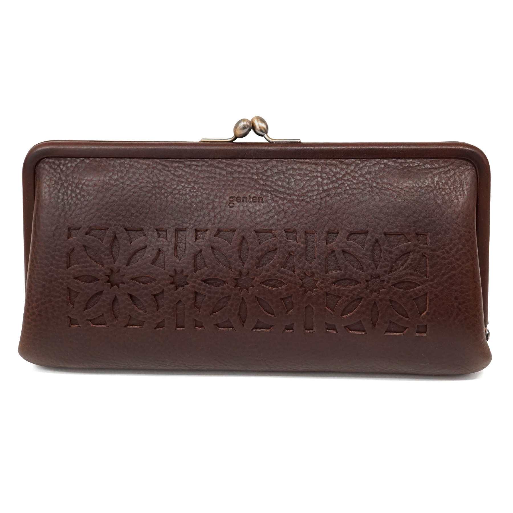 genten ゲンテン cut work カットワーク がま口長財布 40618