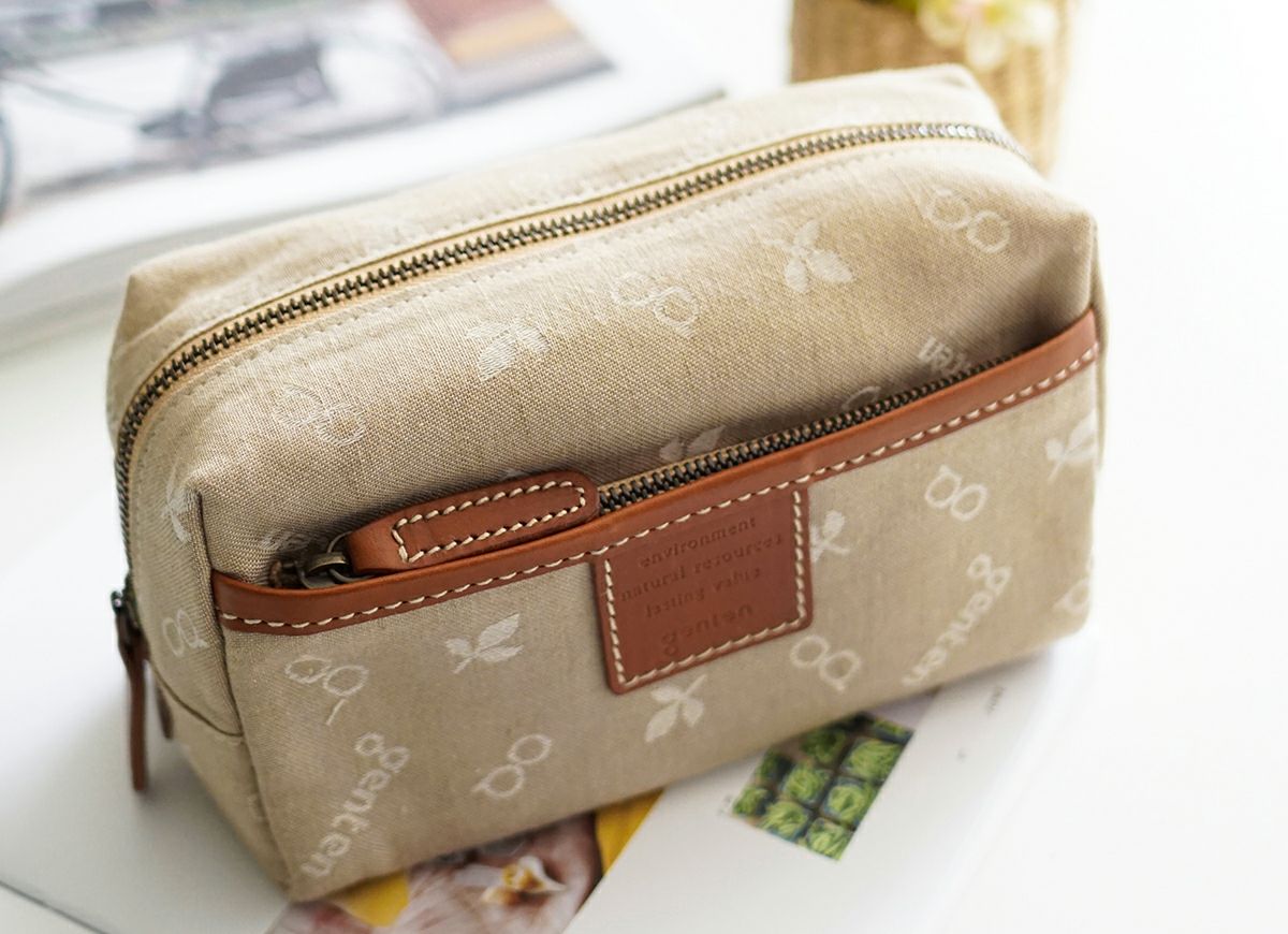 genten ゲンテン クロスパンチング インナースペース ポーチ バッグインバッグ 40889 (40885)