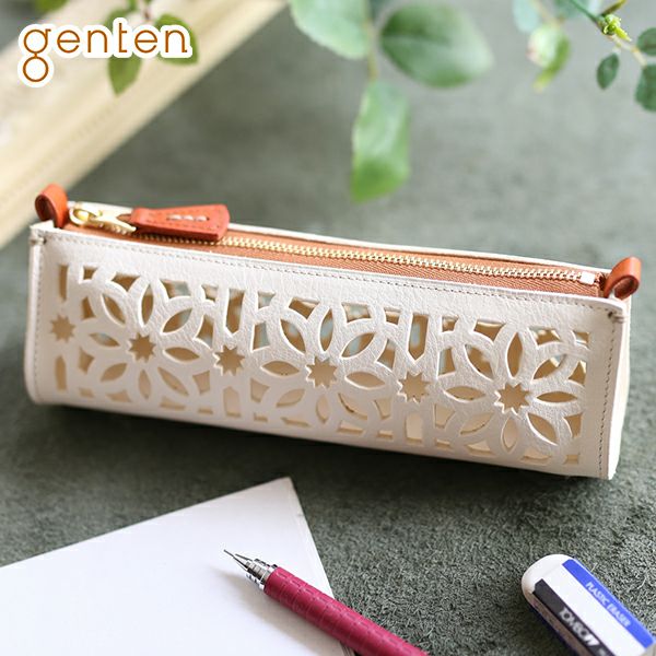 genten ゲンテン cut work カットワーク ペンケース 41918