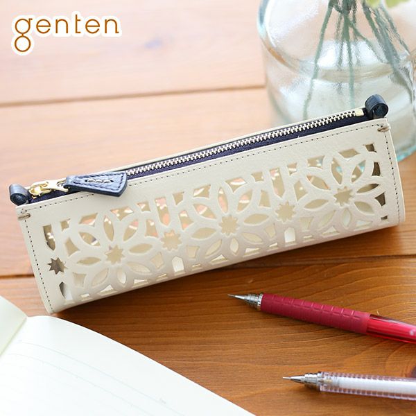 genten ゲンテン cut work カットワーク ペンケース 42193