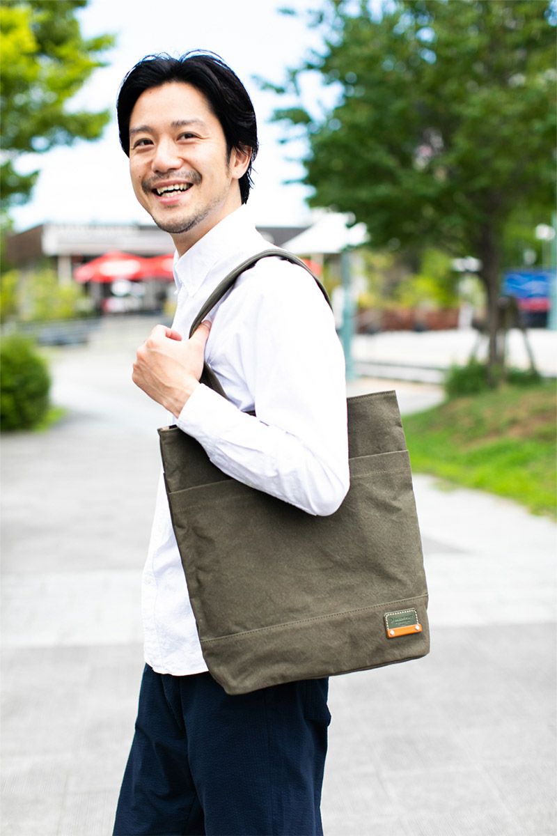 BAGGY PORT（バギーポート） 10号帆布カラーバイオ トートバッグ GRN-1514