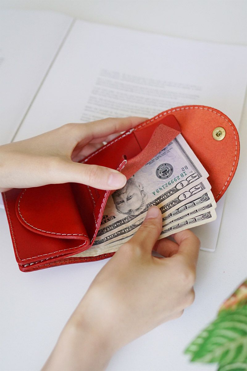 BAGGY'S ANNEX バギーズアネックス 栃木レザー 小銭入れ付き三つ折り財布 LKAZ-285