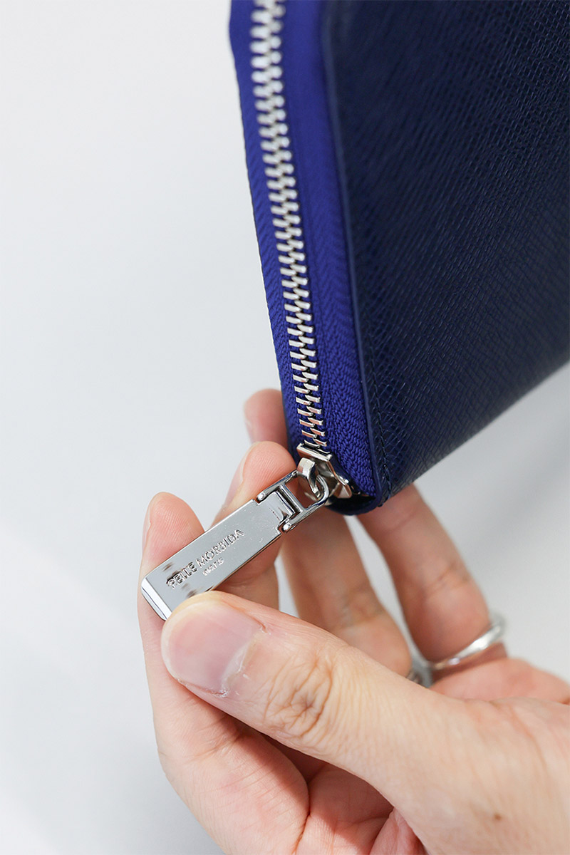 PELLE MORBIDA ペッレモルビダ Barca バルカ エンボスレザー ラウンドファスナー 小銭入れ付き 長財布 (中) PMO-BA311