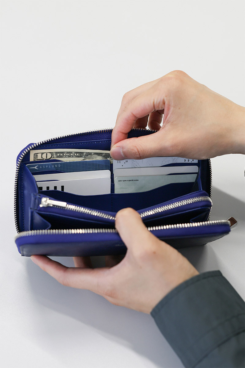PELLE MORBIDA ペッレモルビダ Barca バルカ エンボスレザー ラウンドファスナー 小銭入れ付き 長財布 (中) PMO-BA311