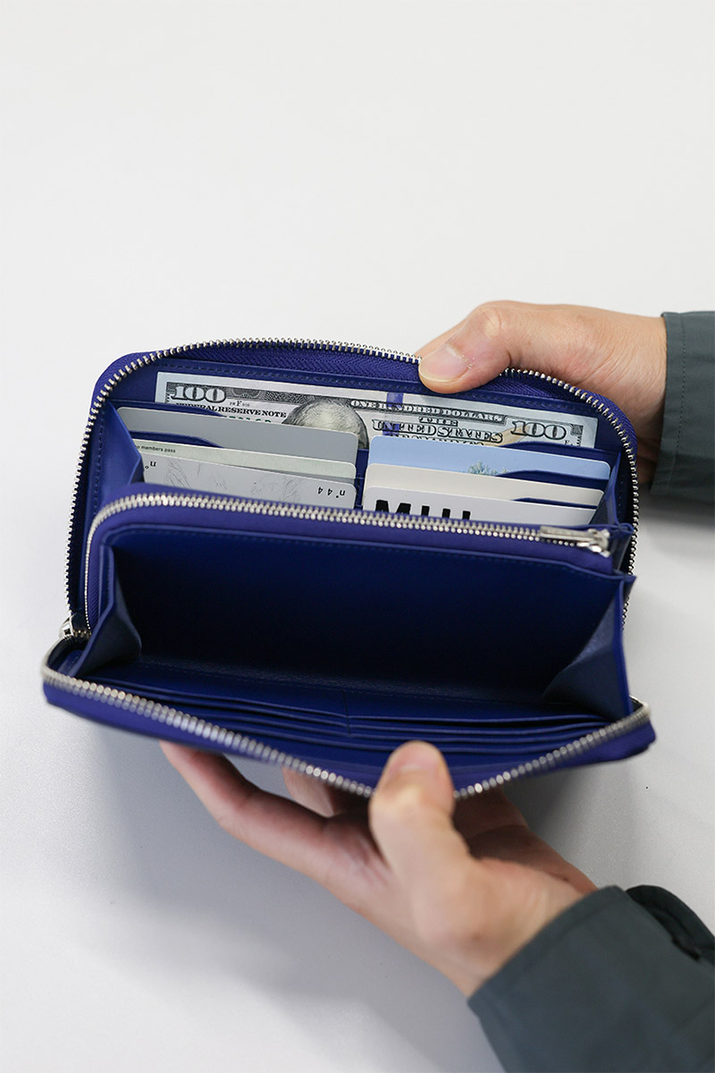 PELLE MORBIDA ペッレモルビダ Barca バルカ エンボスレザー ラウンドファスナー 小銭入れ付き 長財布 (中) PMO-BA311