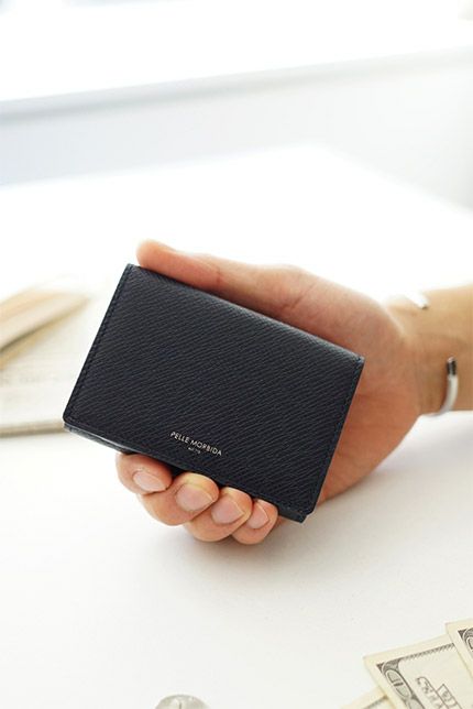 PELLE MORBIDA ペッレモルビダ Barca バルカ エンボスレザー 小銭入れ付き三つ折り財布 PMO-BA319