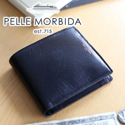 PELLE MORBIDA ペッレモルビダ Barca バルカ ゴートレザー 小銭入れ付き 二つ折り財布 PMO-BA404