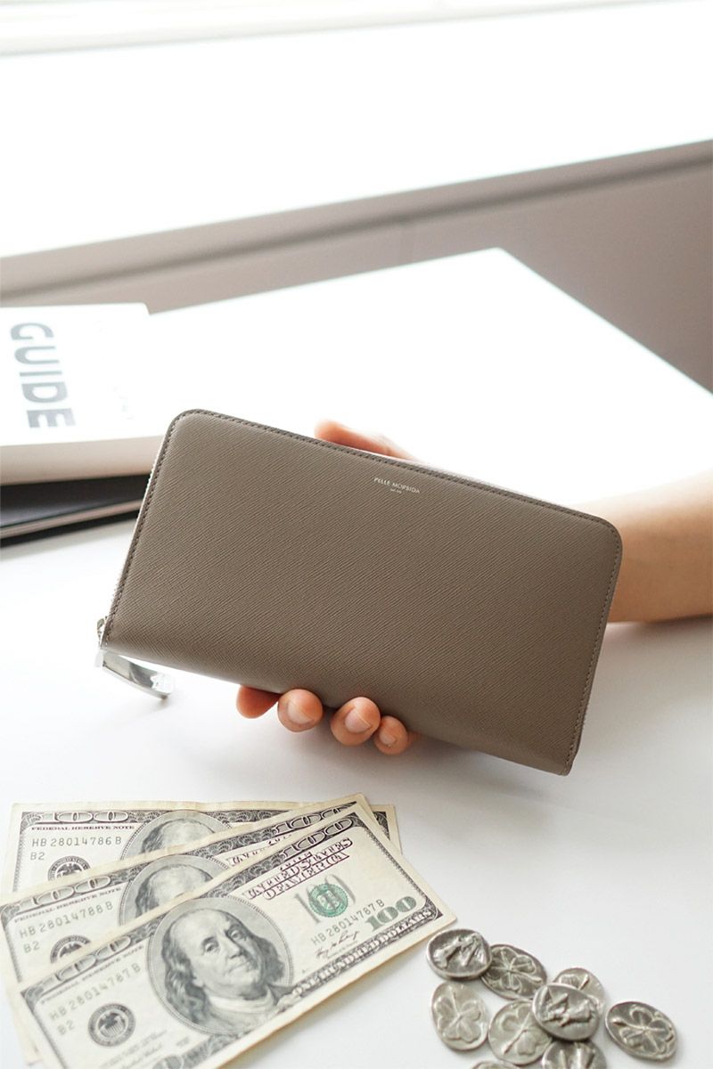 PELLE MORBIDA ペッレモルビダ Barca バルカ エンボスレザー ラウンドファスナー 小銭入れ付き 長財布 (大) PMO-BA502