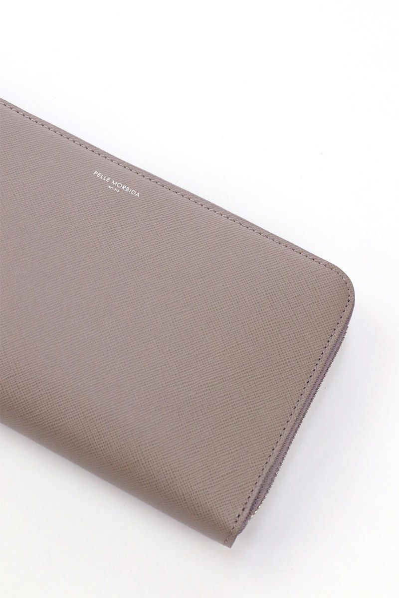 PELLE MORBIDA ペッレモルビダ Barca バルカ エンボスレザー ラウンドファスナー 小銭入れ付き 長財布 (大) PMO-BA502