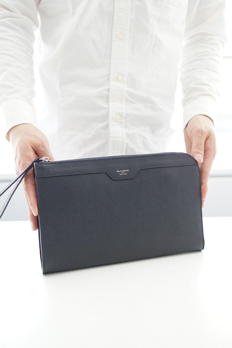 PELLE MORBIDA ペッレモルビダ Capitano キャピターノ エンボスレザー クラッチバッグ PMO-CA011