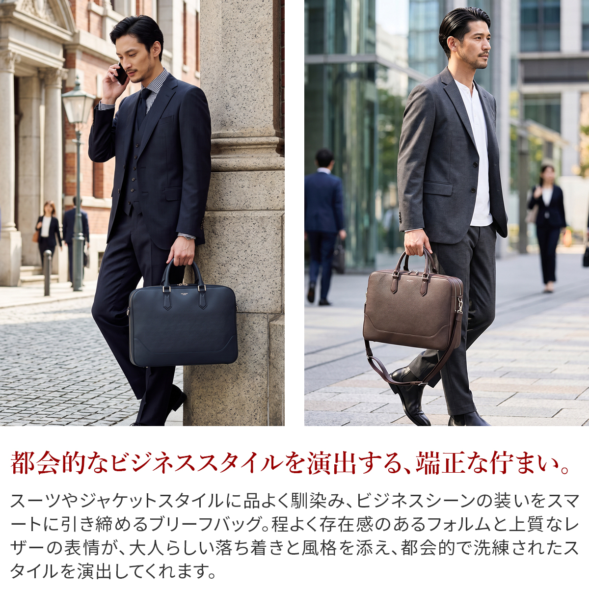 PELLE MORBIDA ペッレモルビダ Capitano キャピターノ B4ブリーフケース 2室タイプ（ショルダーベルト付属） PMO-CA014