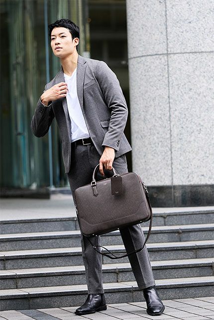 PELLE MORBIDA ペッレモルビダ Capitano キャピターノ B4ブリーフケース 2室タイプ（ショルダーベルト付属） PMO-CA014