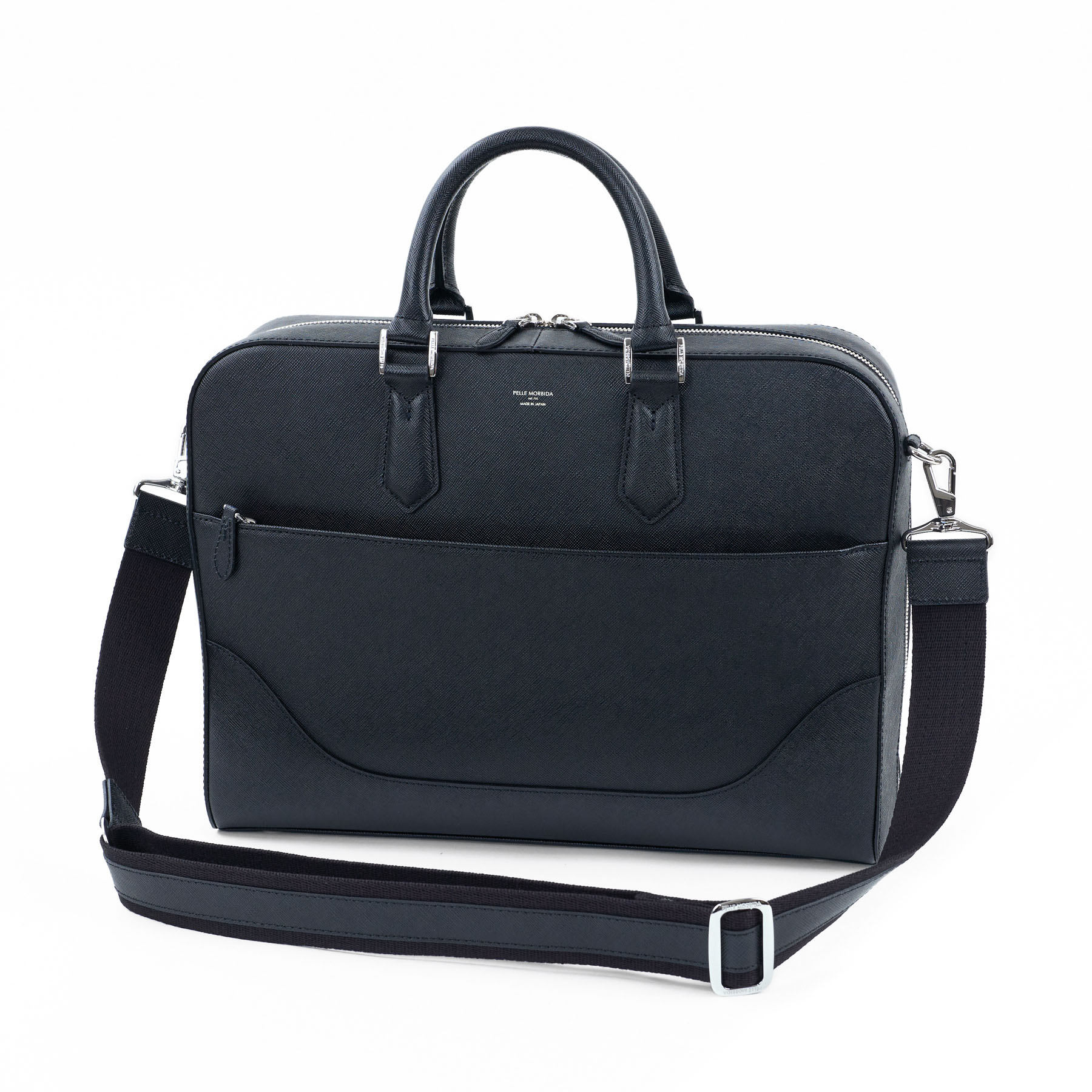 PELLE MORBIDA ペッレモルビダ Capitano キャピターノ エンボスレザー A4ブリーフケース 1室タイプ（ショルダーベルト付属） PMO-CA015