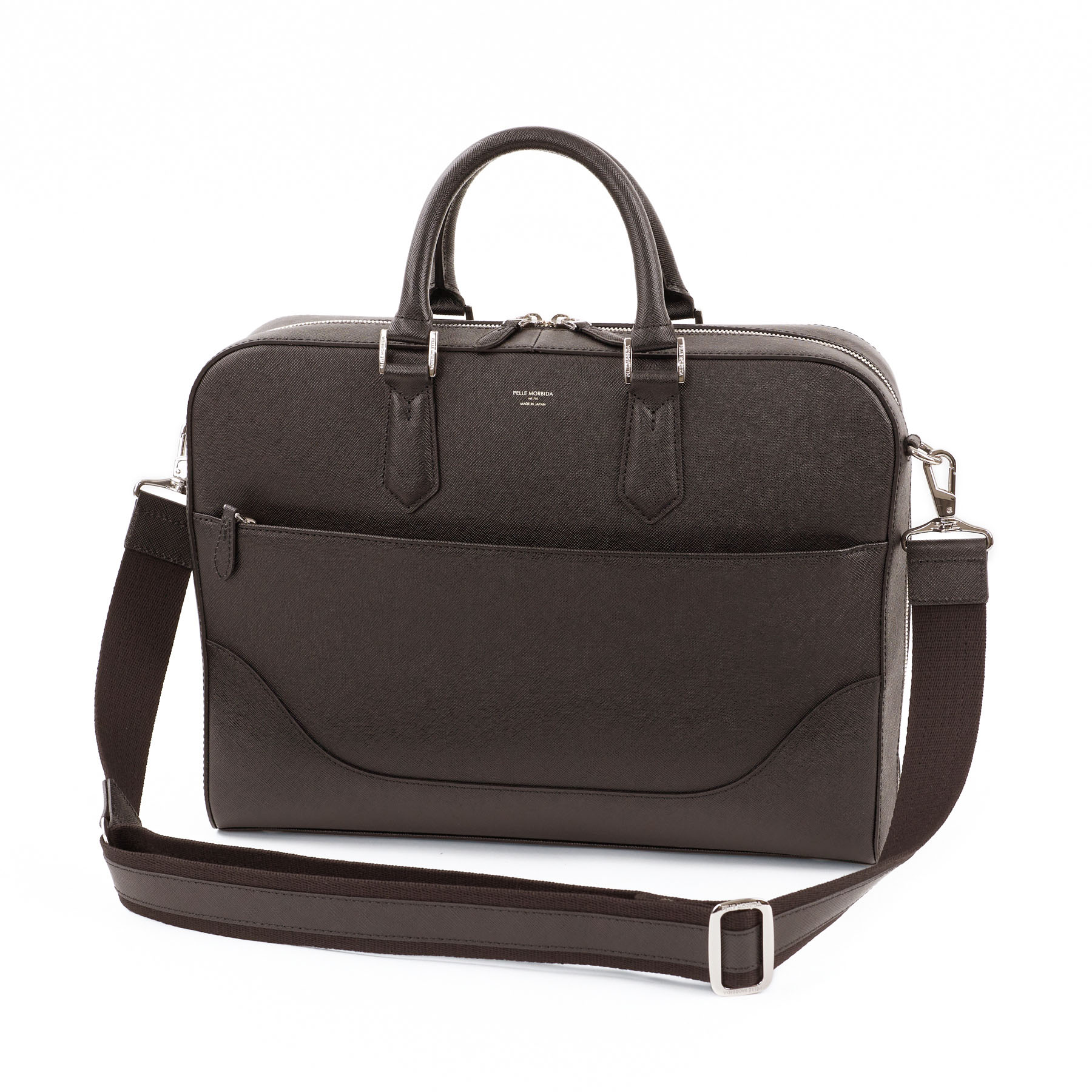 PELLE MORBIDA ペッレモルビダ Capitano キャピターノ エンボスレザー A4ブリーフケース 1室タイプ（ショルダーベルト付属） PMO-CA015