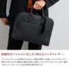 PELLE MORBIDA ペッレモルビダ <BR>Capitano キャピターノ エンボスレザー A4ブリーフケース 1室タイプ（ショルダーベルト付属） PMO-CA015BK