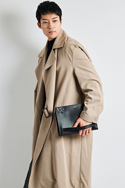 PELLE MORBIDA ペッレモルビダ Capitano キャピターノ エンボスレザー クラッチバッグ（M） PMO-CA205