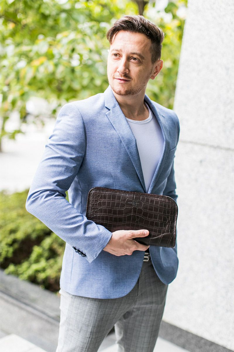 PELLE MORBIDA ペッレモルビダ Cocodrillo コッコドリーロ クラッチバッグ PMO-CR015