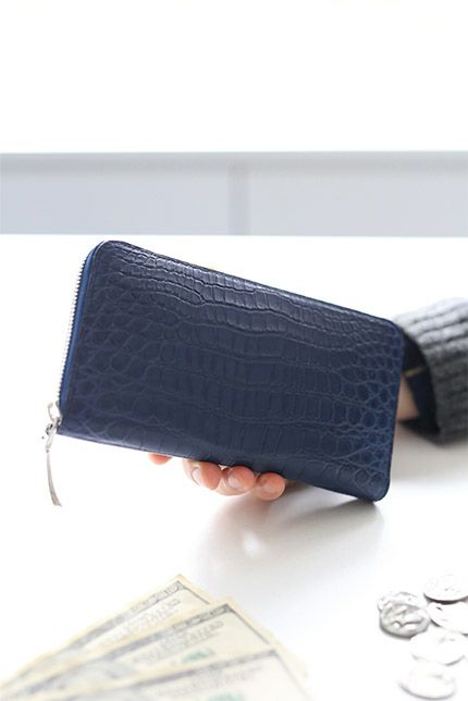 PELLE MORBIDA ペッレモルビダ Cocodrillo コッコドリーロ ラウンドファスナー 小銭入れ付き長財布(中) PMO-CRS010