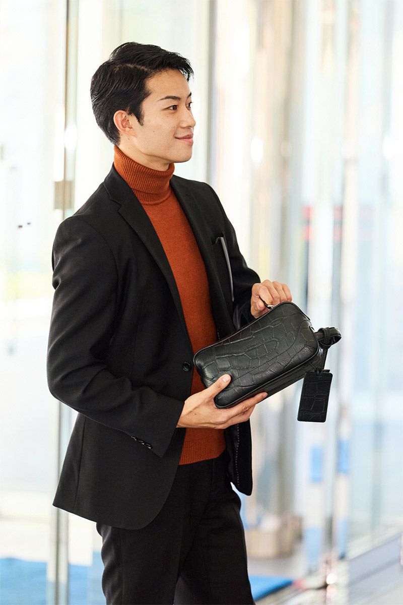 PELLE MORBIDA ペッレモルビダ Maiden Voyage メイデン ボヤージュ シュリンクレザー クラッチバッグ PMO-MB028AELE