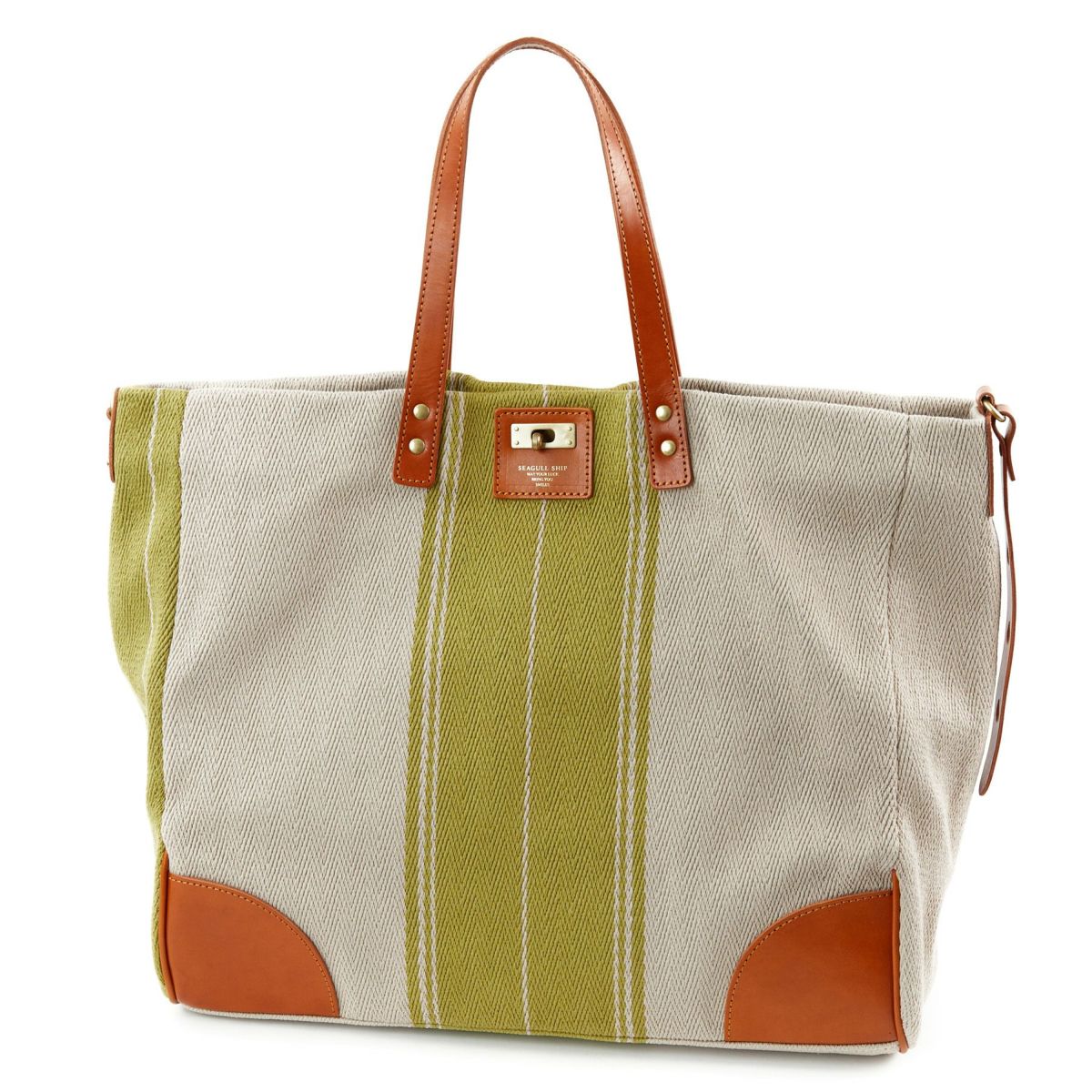 SEAGULL SHIP シーガルシップ レーヨンリネン20オンス帆布＋カラーヌメ 2WAY トートバッグ(大) SMAK-700