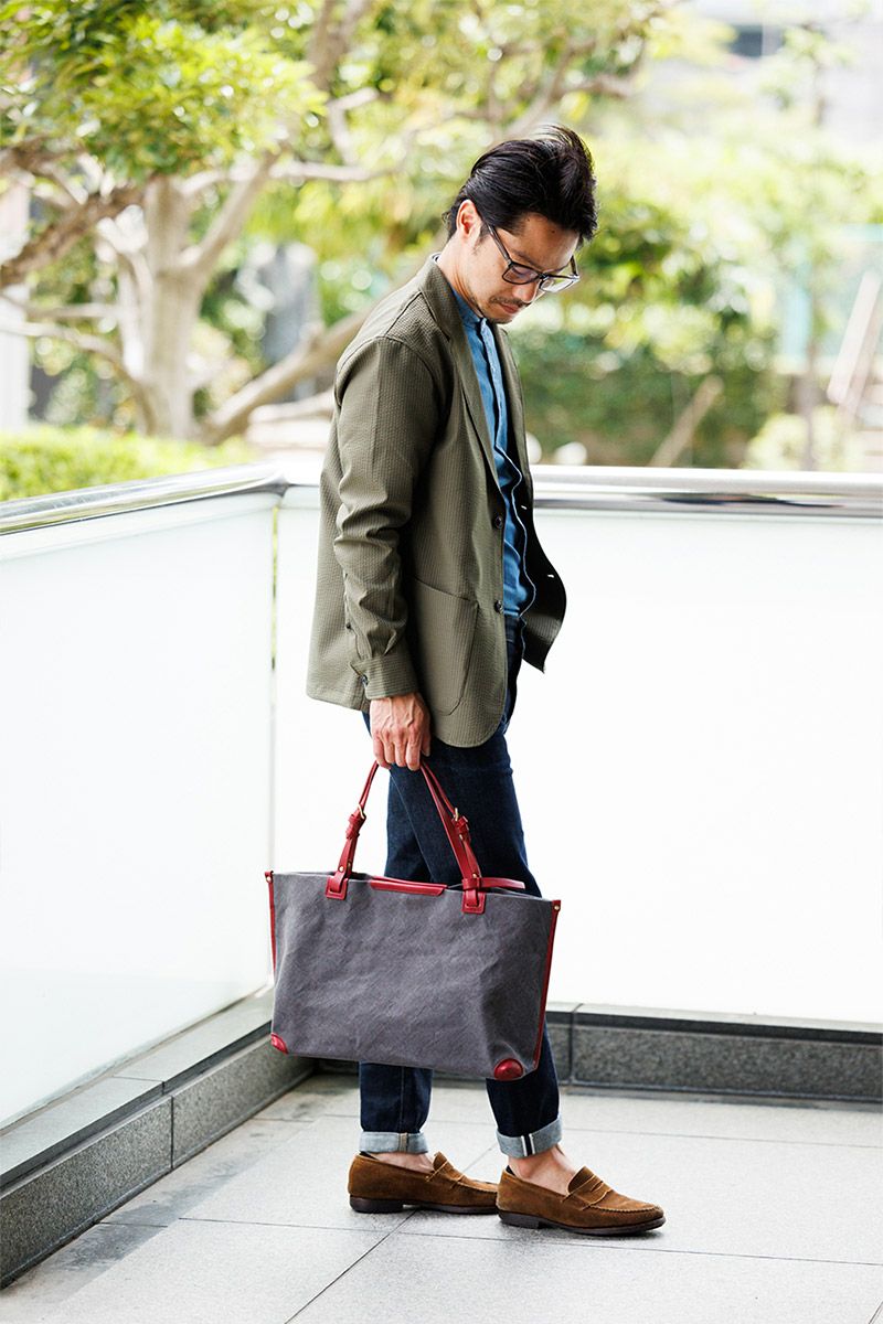 SEAGULL SHIP シーガルシップ 防水ドゥーマン 防水バイオクロス×栃木レザー パイピングトートバッグ(大) SMIC-037