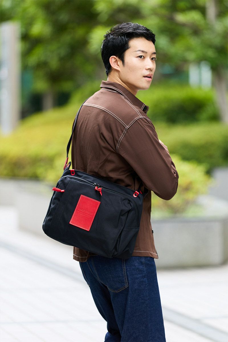 BAGGY PORT バギーポート 10号高密度帆布 BLACK ブラック メッセンジャーバッグ YNM-416