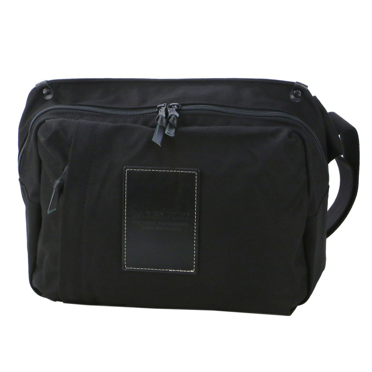 BAGGY PORT バギーポート 10号高密度帆布 BLACK ブラック メッセンジャーバッグ YNM-416