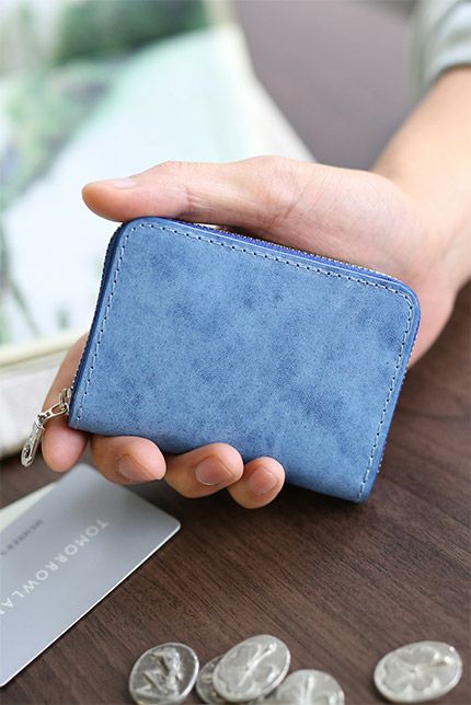 BAGGY PORT バギーポート 藍染めレザー シリーズ KOI INDIGO DYE SMOOTH コーアイ インディゴ カード入れ付きコインケース　ZYS-089