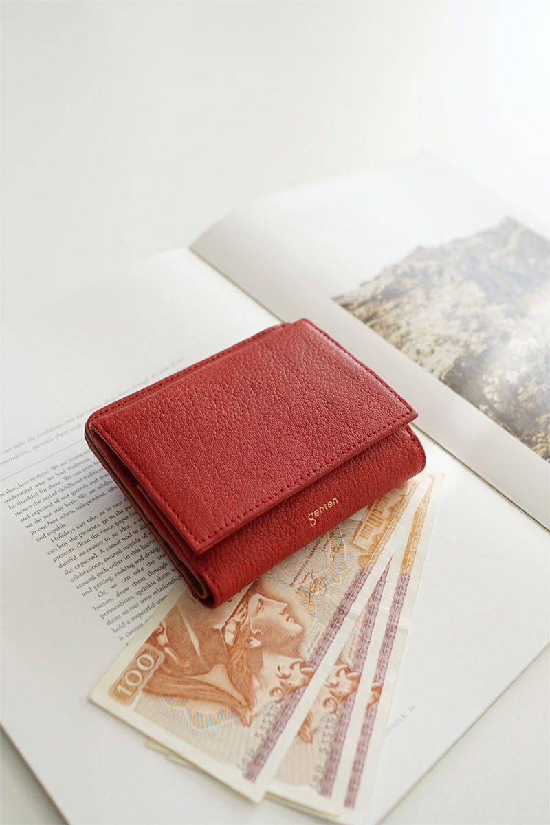 genten ゲンテン Fresco フレスコ 小銭入れ付き二つ折り財布 42742