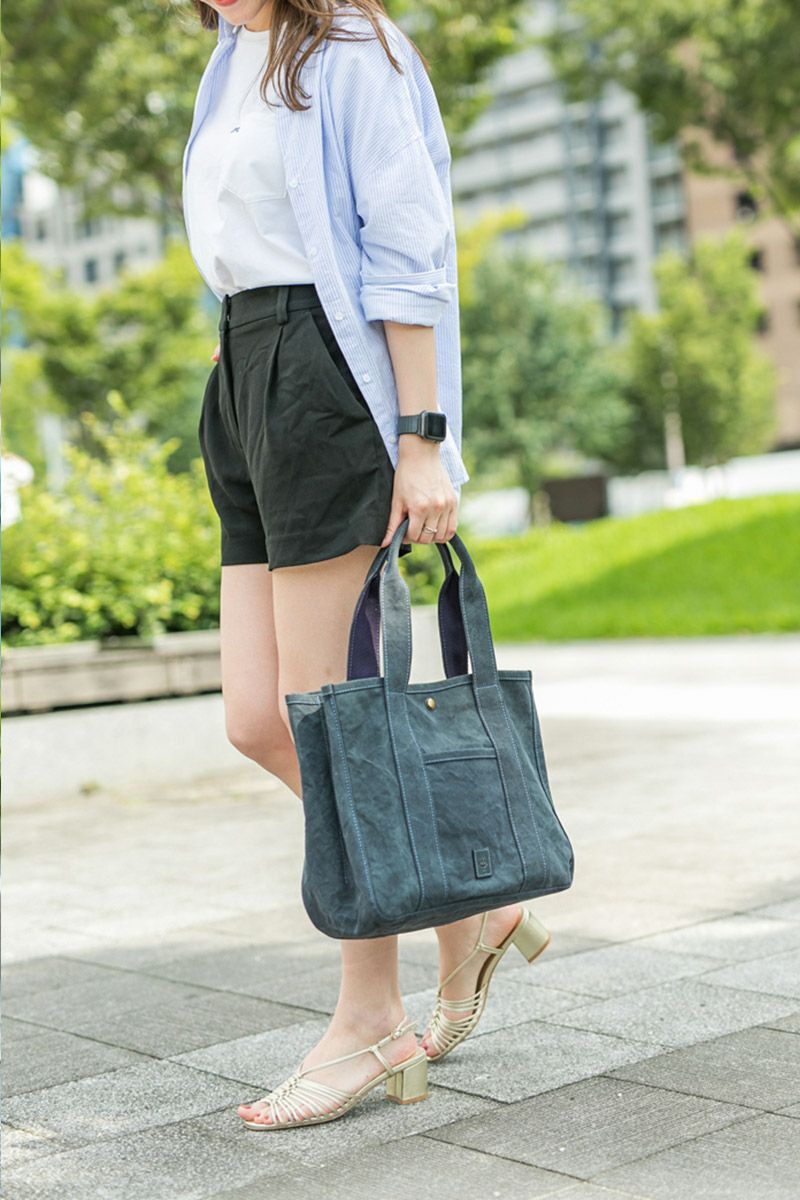 BAGGY'S ANNEX バギーズアネックス 18ozアーミーダックバイオ トートバッグ（中） LGRN-4021